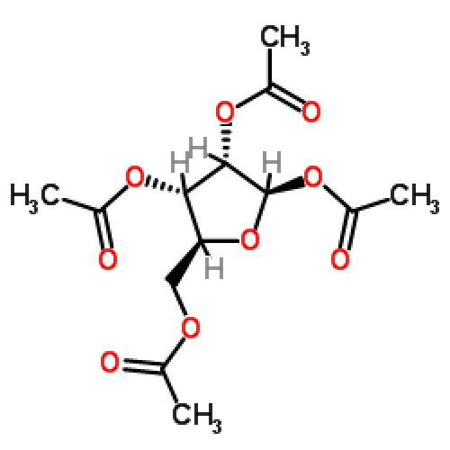 四乙酰核糖&beta;-D-呋喃核糖&middot;1,2,3,5-四乙酸酯    Tetraacetylribose&beta;-D-Ribofuranose 1,2,3,5-tetraacetate   13035-61-5